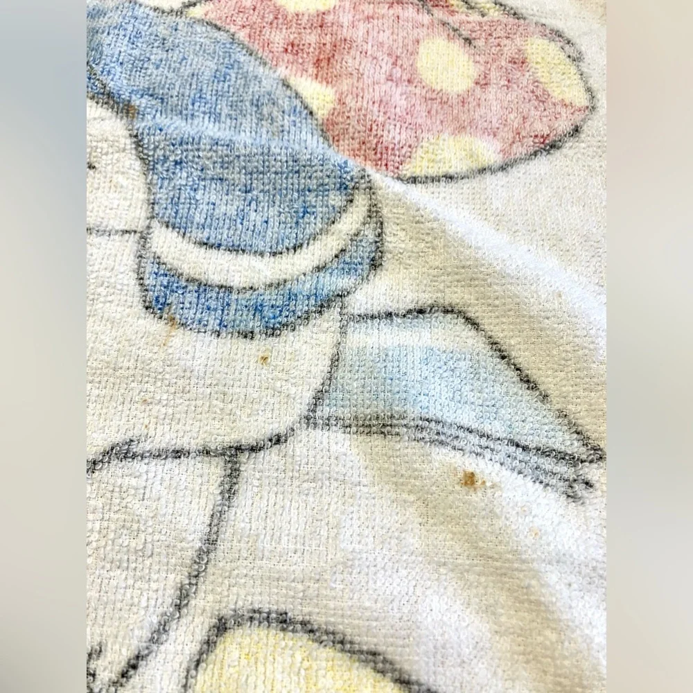 Vintage Franco Donald Duck Beach Towel Terry Cotton 48” X 26” Disney 1980s